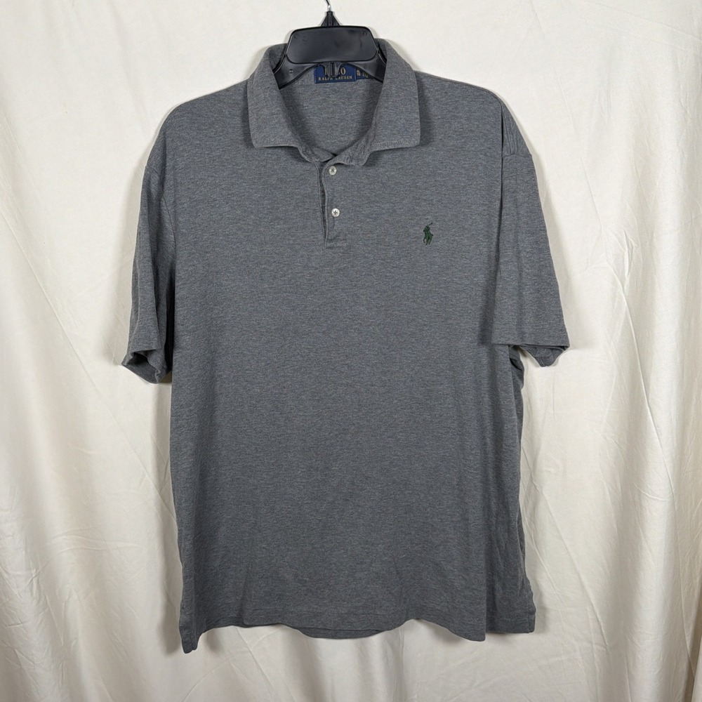 Polo Ralph‎ Lauren Polo Shirt XL Gray Classic Pony Short Sleeve